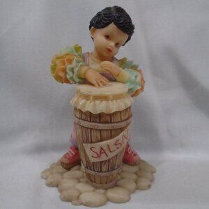 Rare Vintage Ole! Daniel Salsa Player Enesco Figurine By G. G. Santiago 1992